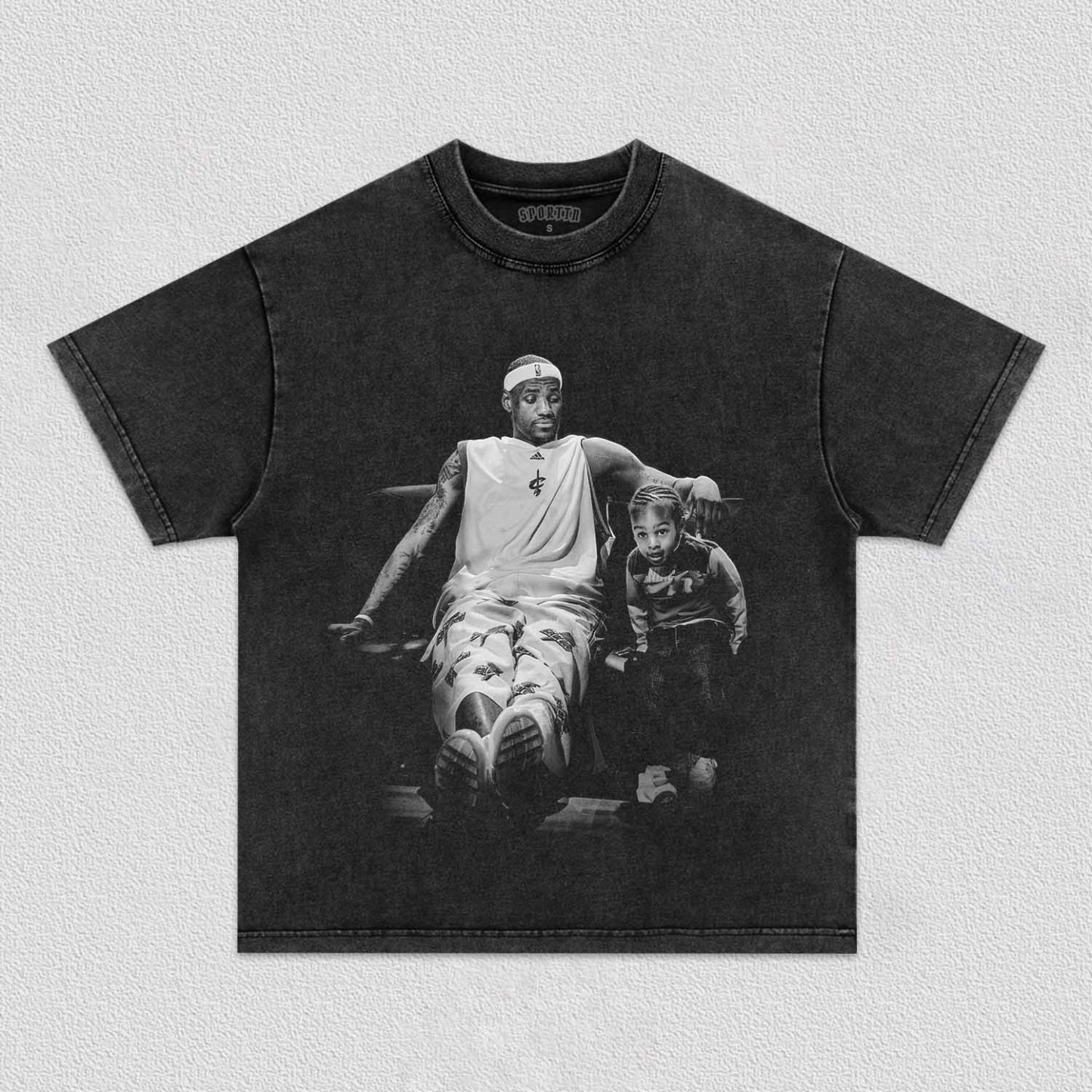 Unisex-Adult Ultra Cotton Washed T-Shirt Graphic LEBRON JAMES& BROONY TEE