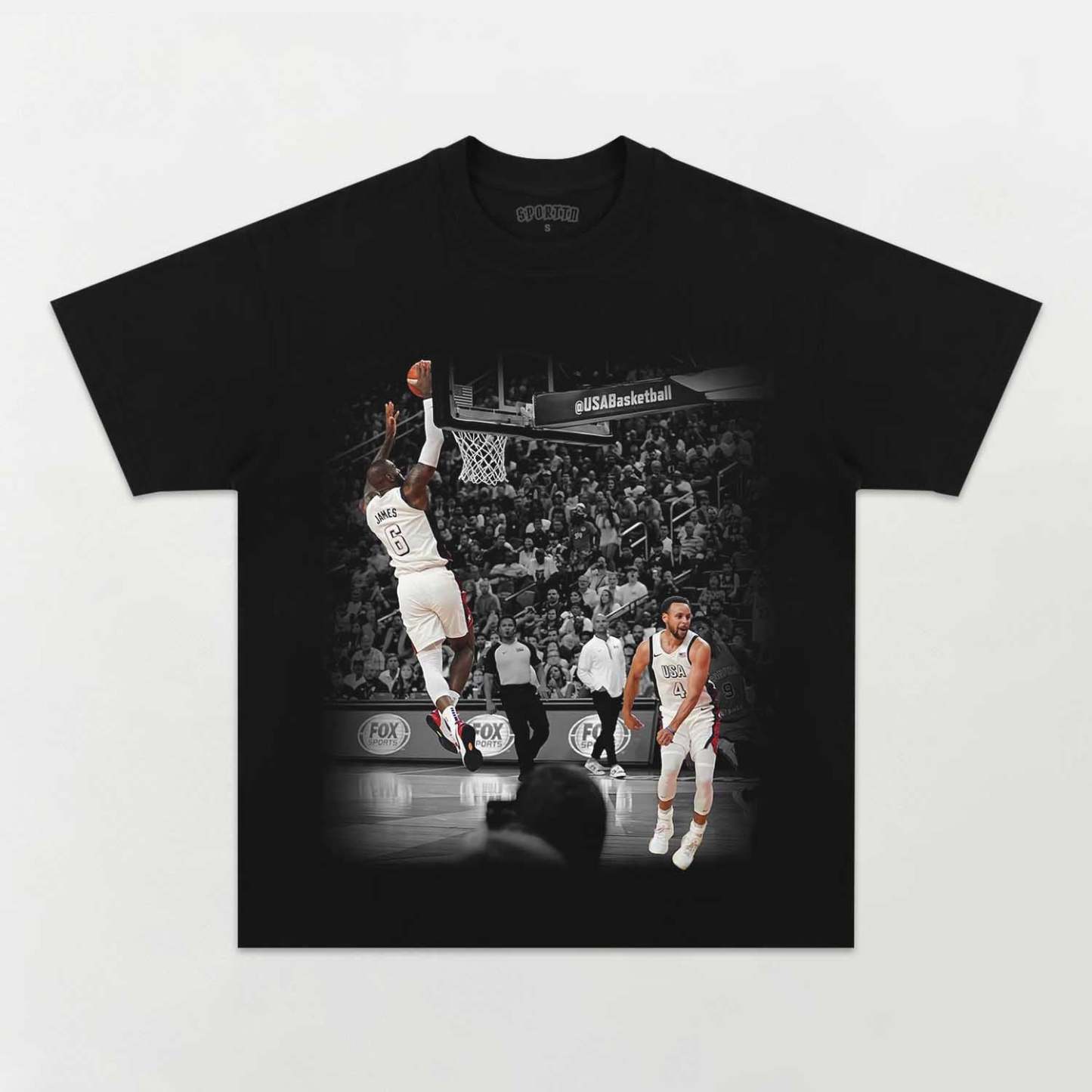Unisex-Adult Ultra Cotton Washed T-Shirt Graphic LEBRON JAMES AND STEPHEN CURRY TEE