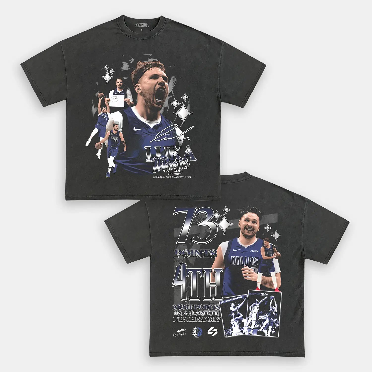 Unisex-Adult Ultra Cotton Washed T-Shirt Graphic  LUKA 73PTS TEE - [DS] 