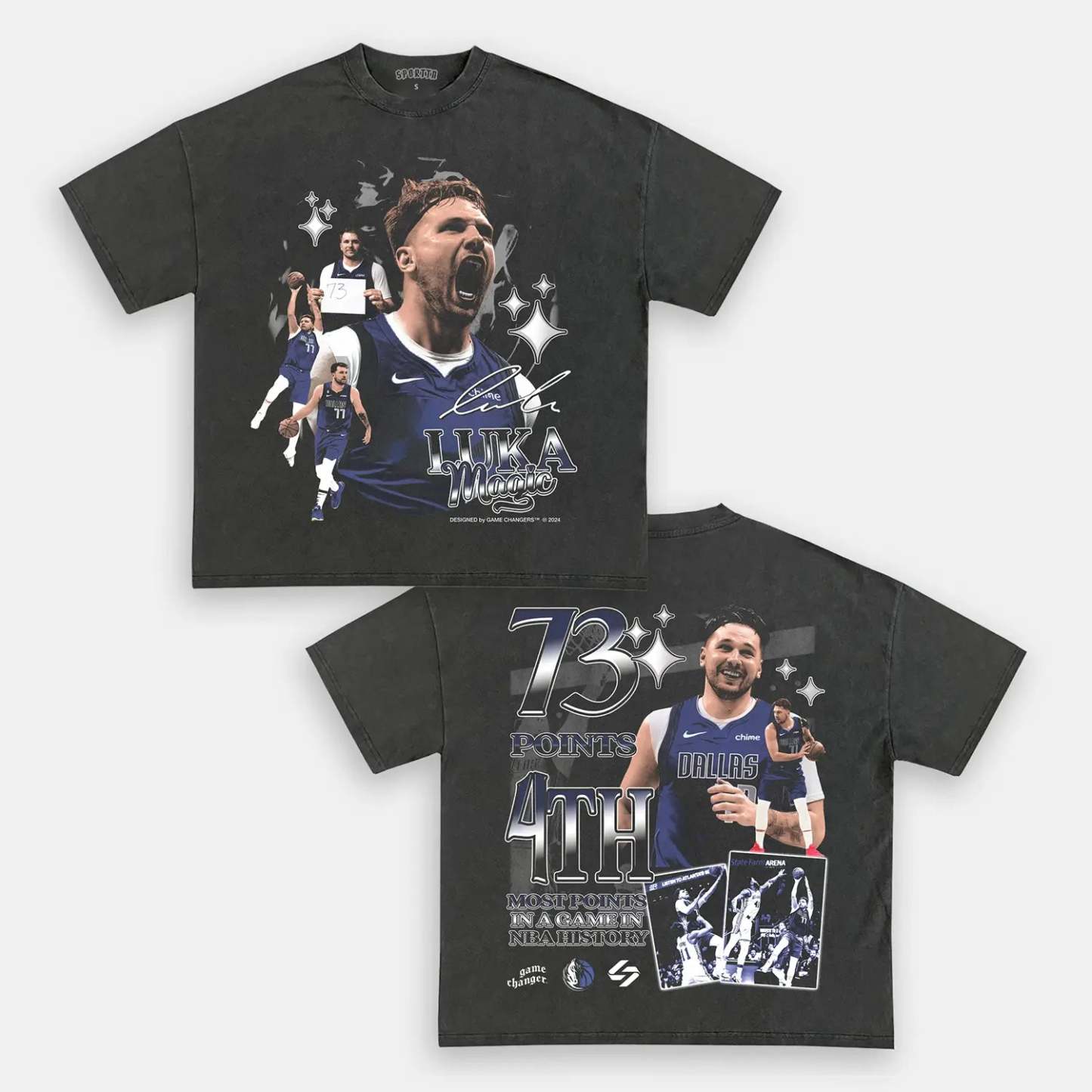 Unisex-Adult Ultra Cotton Washed T-Shirt Graphic  LUKA 73PTS TEE - [DS] 