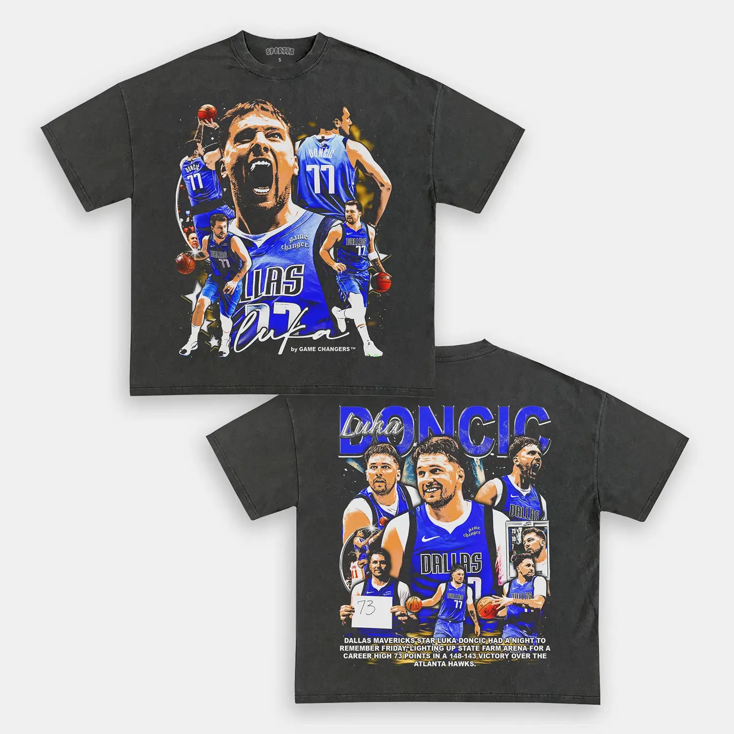 Unisex-Adult Ultra Cotton Washed T-Shirt Graphic  LUKA 73PTS V2 TEE - [DS] 