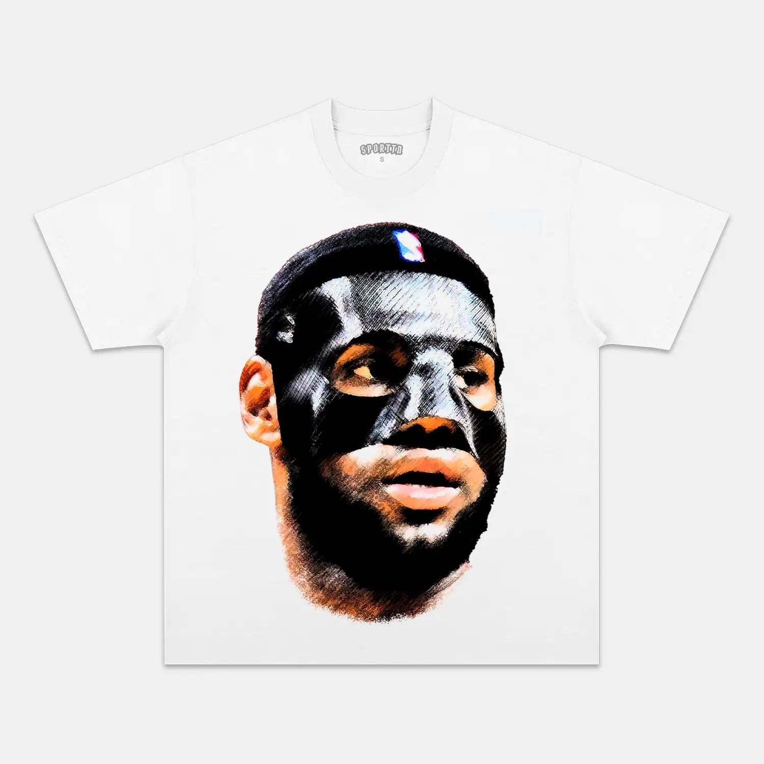 Unisex-Adult Ultra Cotton Washed T-Shirt Graphic LEBRON JAMES BIG FACE TEE