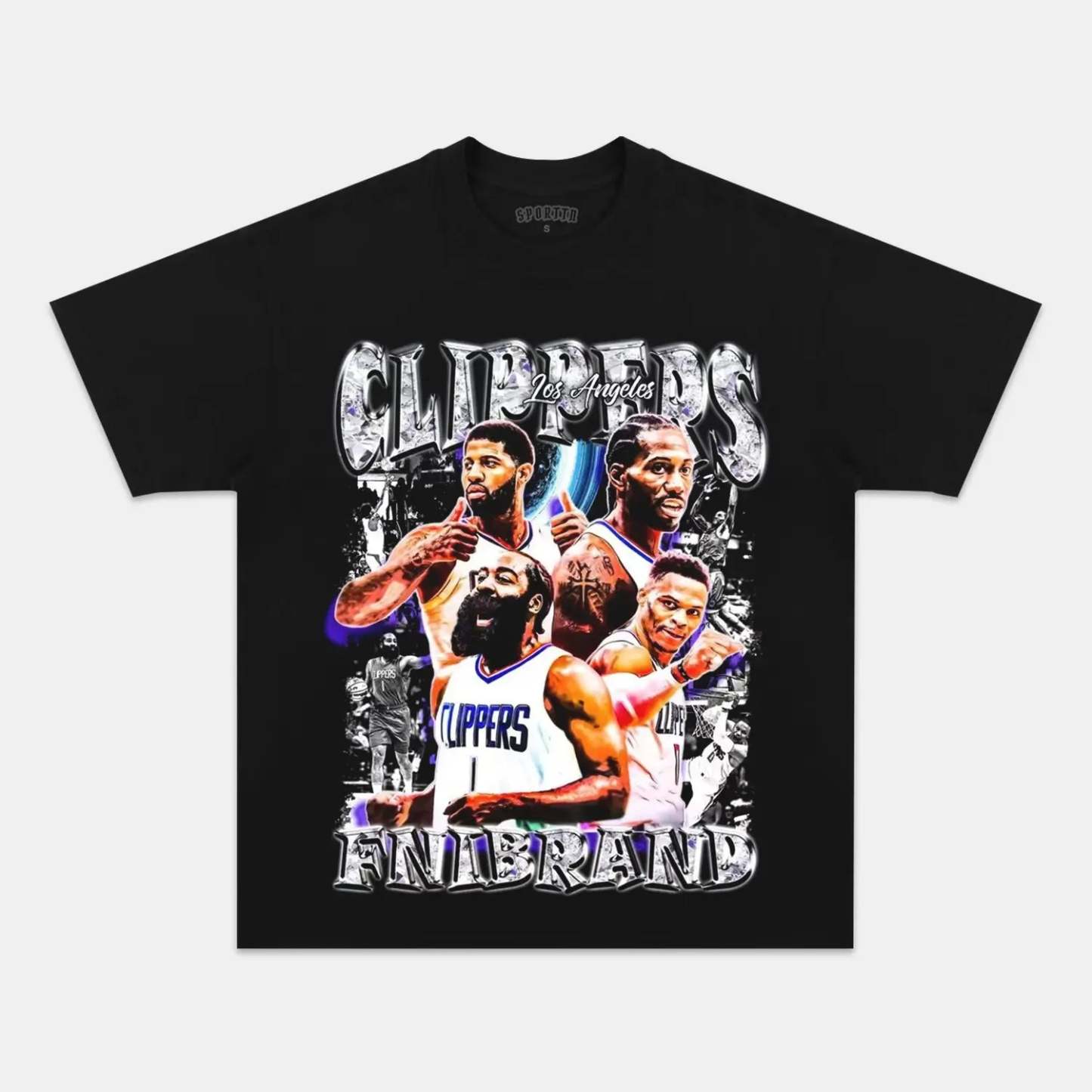 Unisex-Adult Ultra Cotton Washed T-Shirt Graphic LOS ANGELES CLIPPERS VINTAGE TEE 