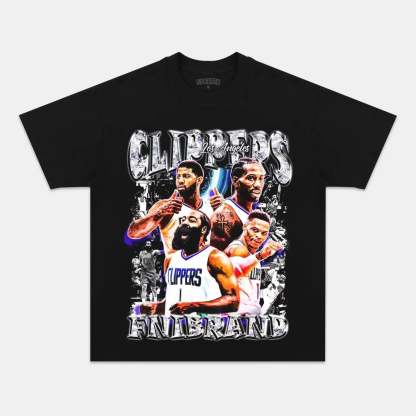 Unisex-Adult Ultra Cotton Washed T-Shirt Graphic LOS ANGELES CLIPPERS VINTAGE TEE 