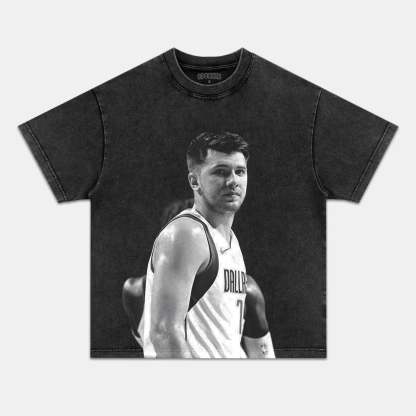 Unisex-Adult Ultra Cotton Washed T-Shirt Graphic Luka Doncic TEE 