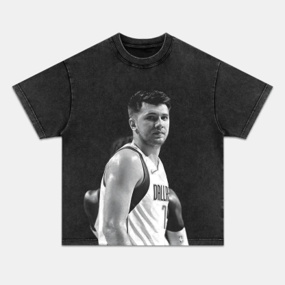 Unisex-Adult Ultra Cotton Washed T-Shirt Graphic Luka Doncic TEE 