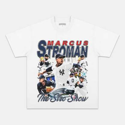 Unisex-Adult Ultra Cotton Washed T-Shirt Graphic MARCUS STROMAN - YANKEES TEE 