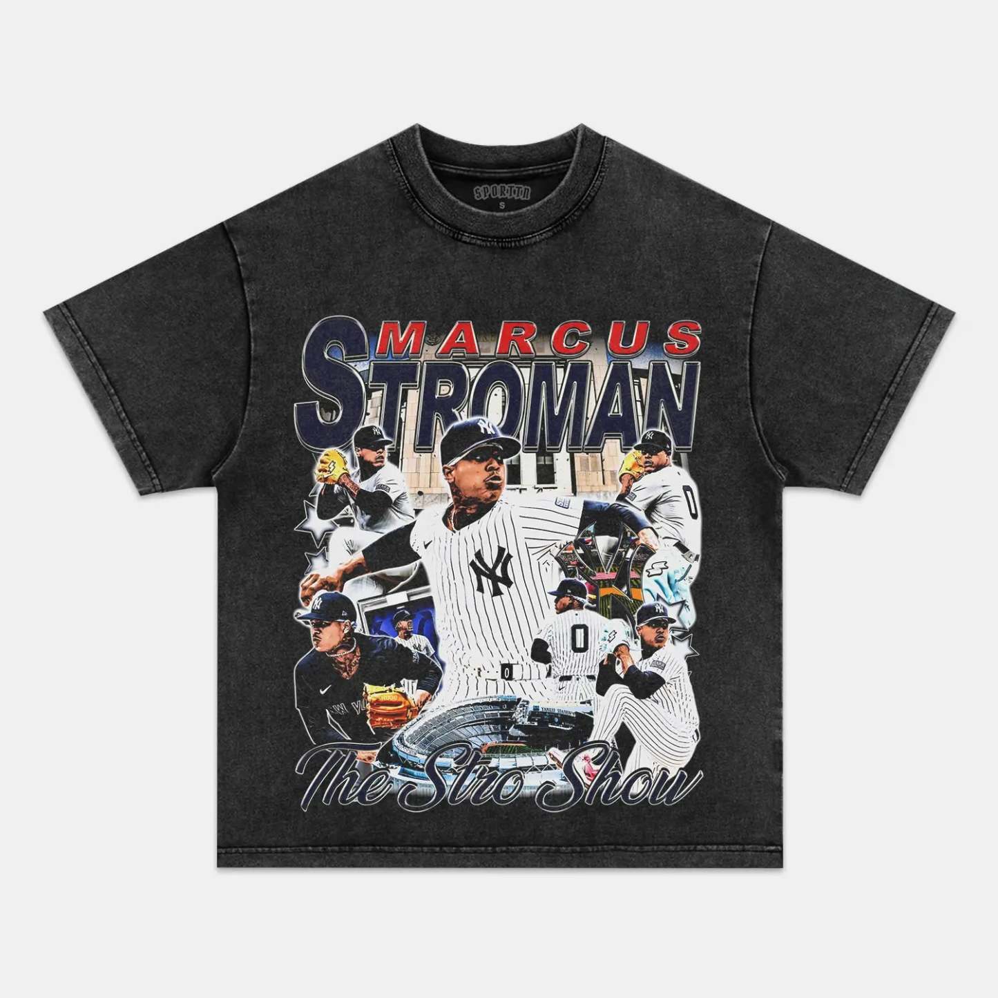 Unisex-Adult Ultra Cotton Washed T-Shirt Graphic MARCUS STROMAN - YANK