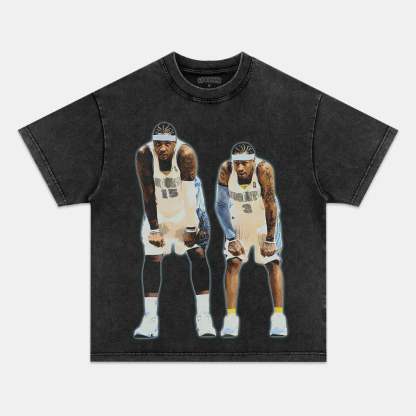 Unisex-Adult Ultra Cotton Washed T-Shirt Graphic  MELO X AI TEE 