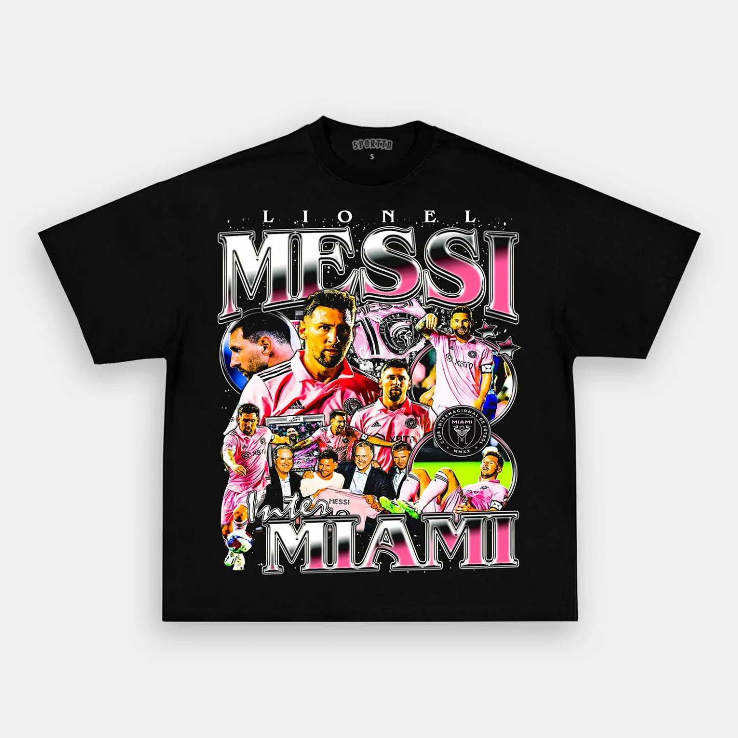 Unisex-Adult Ultra Cotton Washed T-Shirt Graphic MESSI - INTER MIAMI TEE