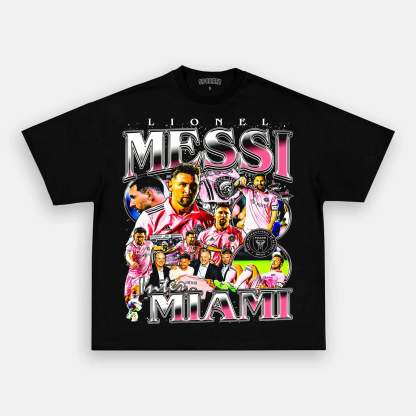 Unisex-Adult Ultra Cotton Washed T-Shirt Graphic  MESSI - INTER MIAMI TEE 