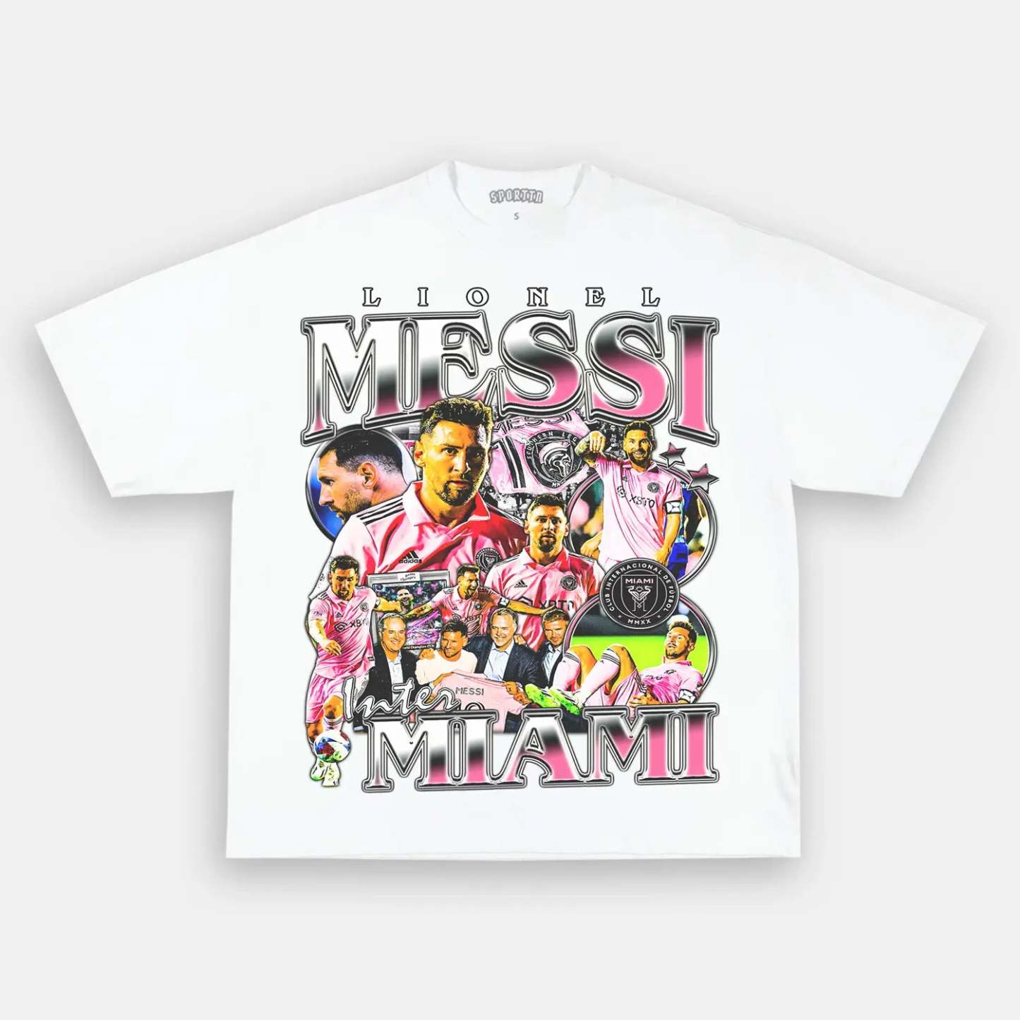 Unisex-Adult Ultra Cotton Washed T-Shirt Graphic MESSI - INTER MIAMI TEE