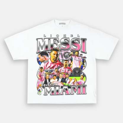 Unisex-Adult Ultra Cotton Washed T-Shirt Graphic  MESSI - INTER MIAMI TEE 