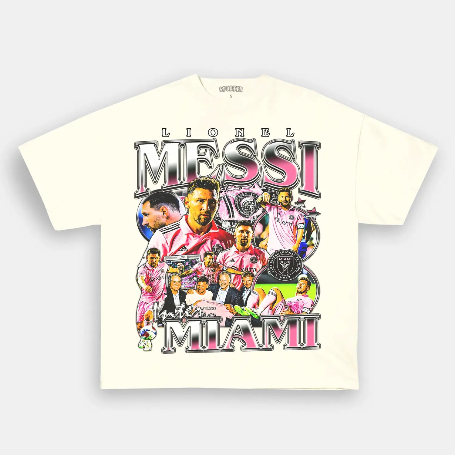 Unisex-Adult Ultra Cotton Washed T-Shirt Graphic  MESSI - INTER MIAMI TEE 