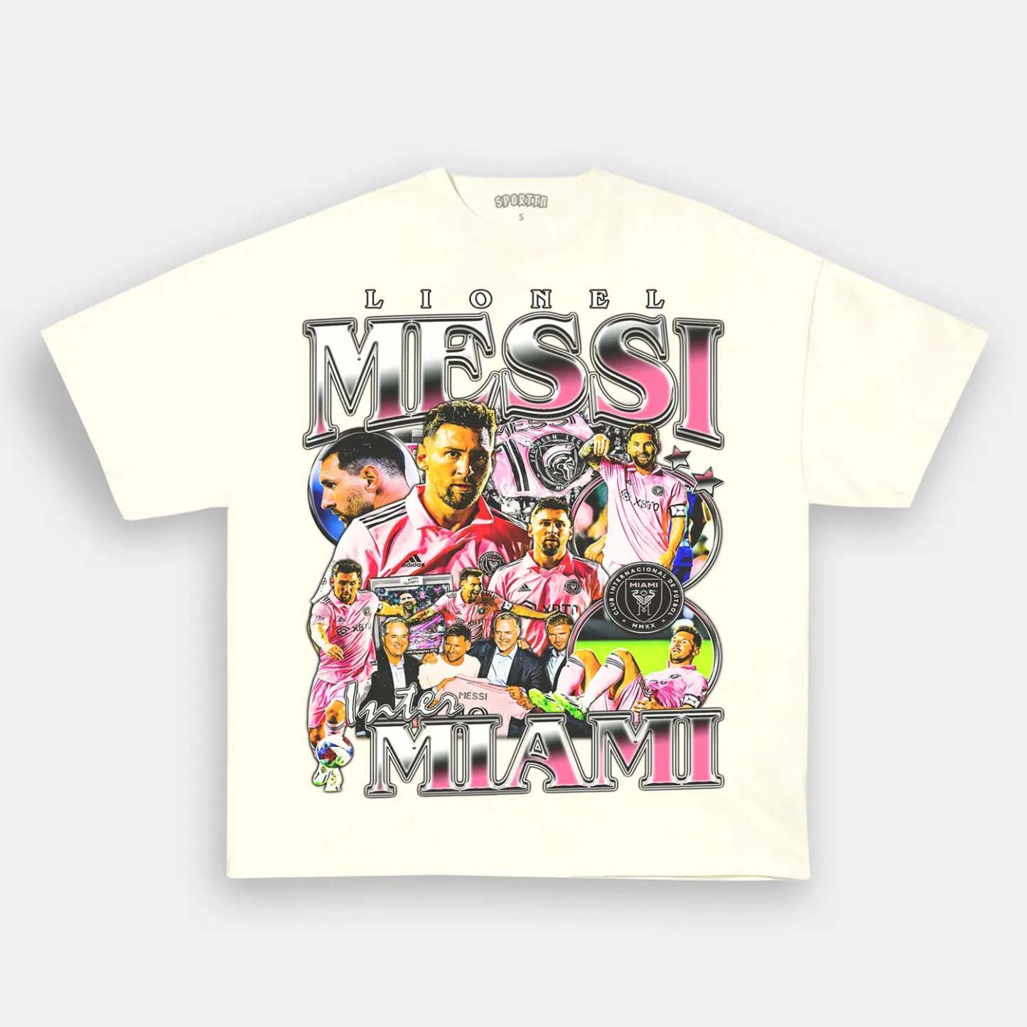 Unisex-Adult Ultra Cotton Washed T-Shirt Graphic MESSI - INTER MIAMI TEE