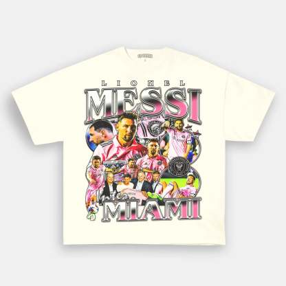 Unisex-Adult Ultra Cotton Washed T-Shirt Graphic  MESSI - INTER MIAMI TEE 