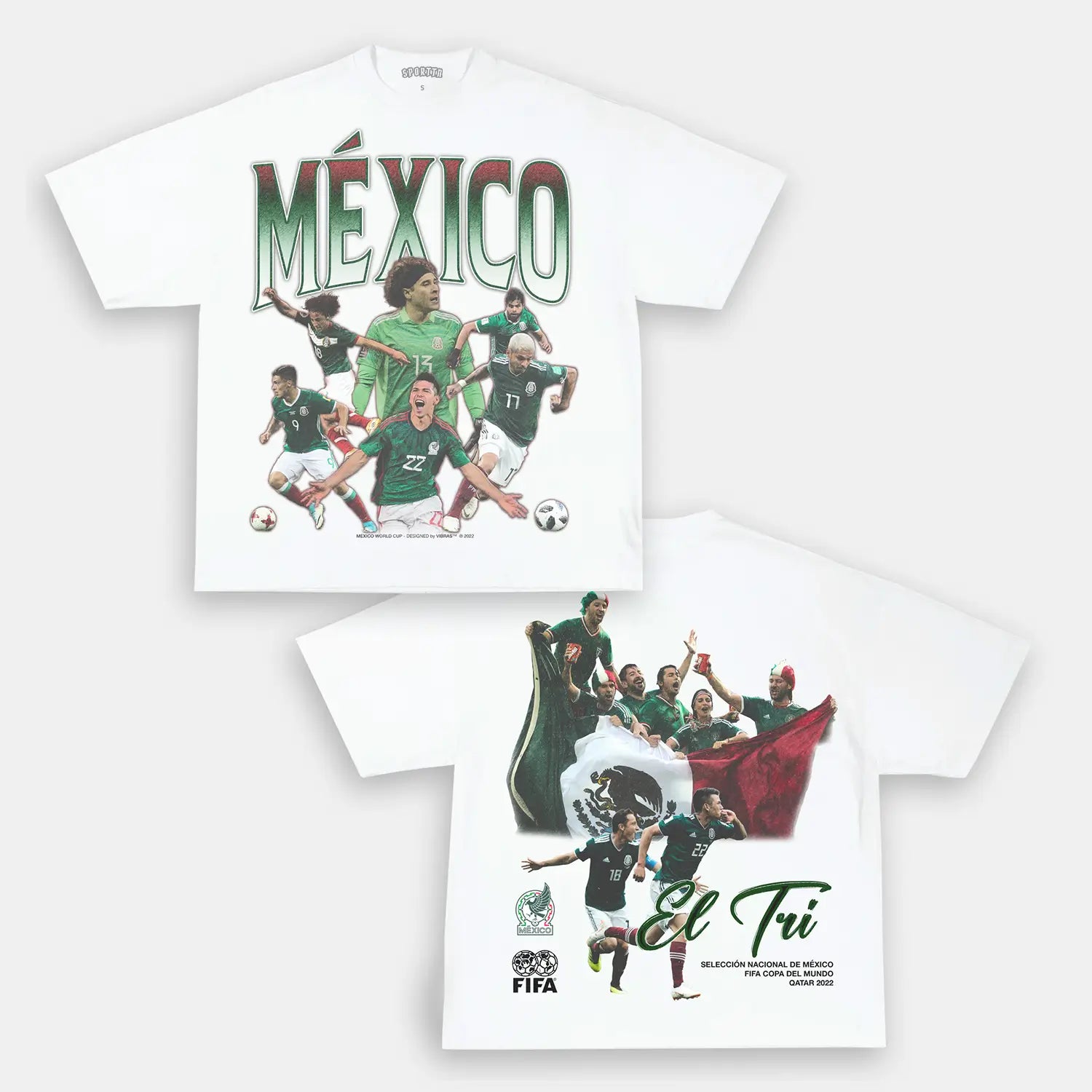 Unisex-Adult Ultra Cotton Washed T-Shirt Graphic MEXICO WORLD CUP TEE - [DS] 