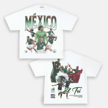 Unisex-Adult Ultra Cotton Washed T-Shirt Graphic MEXICO WORLD CUP TEE - [DS] 