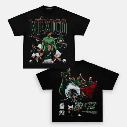 Unisex-Adult Ultra Cotton Washed T-Shirt Graphic MEXICO WORLD CUP TEE - [DS] 