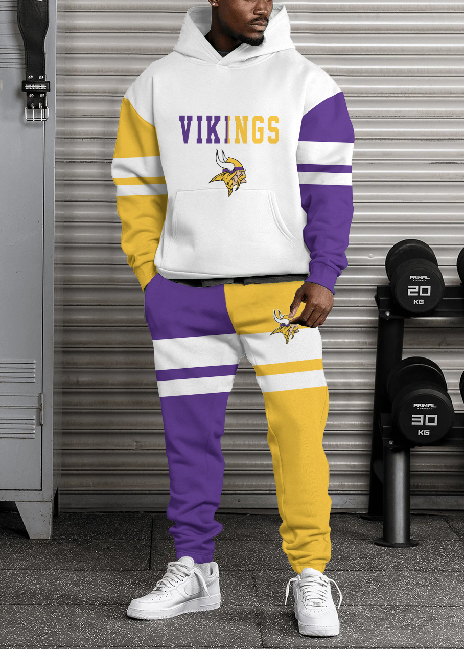 Minnesota Vikings NFL Sport Hoodie Tracksuit Style 456