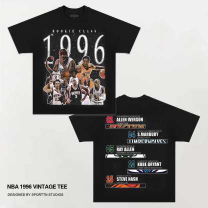 Unisex-Adult Ultra Cotton Washed T-Shirt Graphic NBA 1996 VINTAGE TEE 