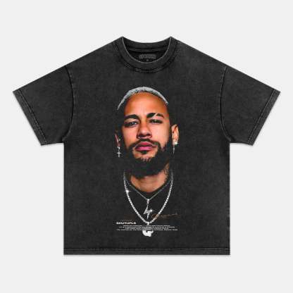 Unisex-Adult Ultra Cotton Washed T-Shirt Graphic NEYMAR TEE (2) 