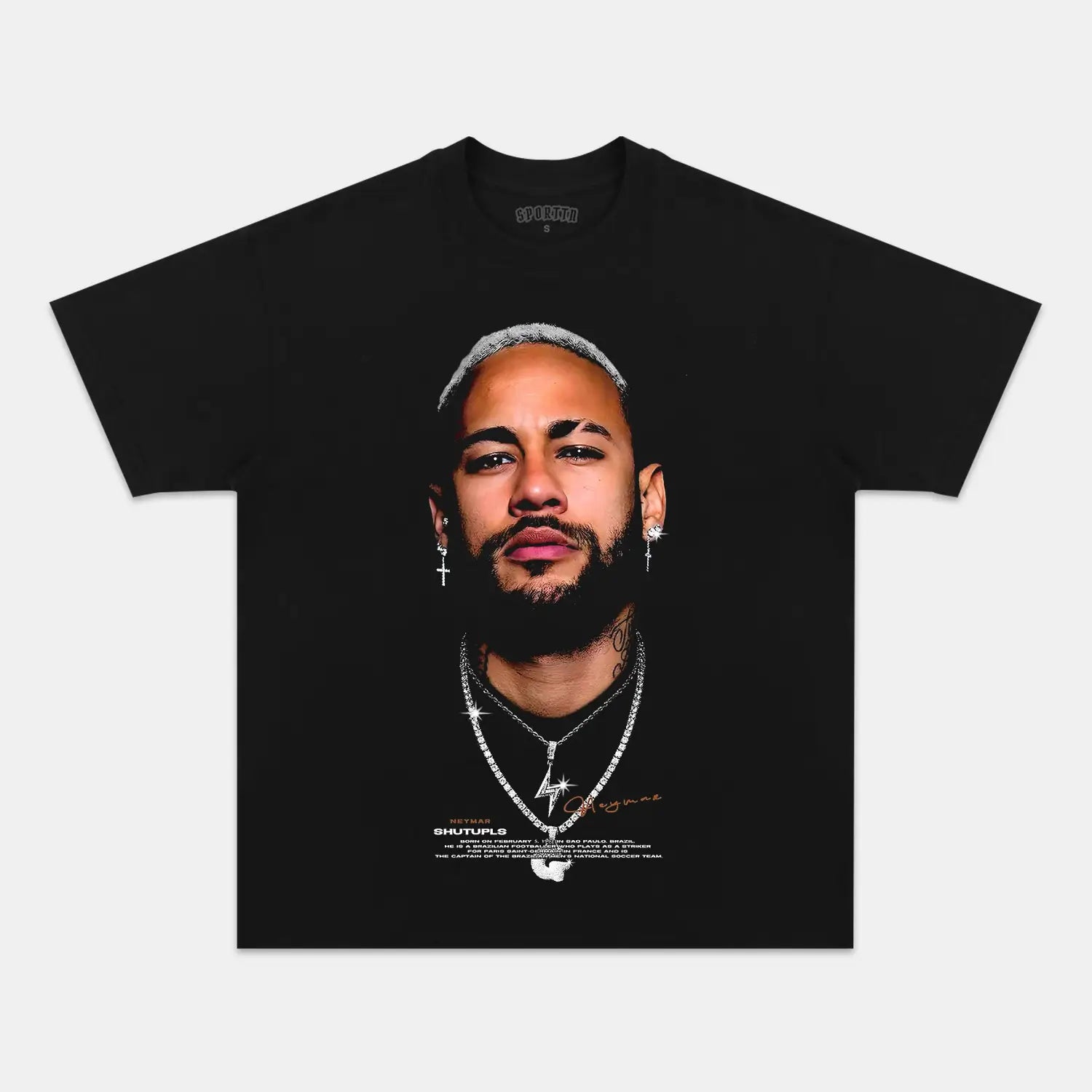 Unisex-Adult Ultra Cotton Washed T-Shirt Graphic NEYMAR TEE (2) 
