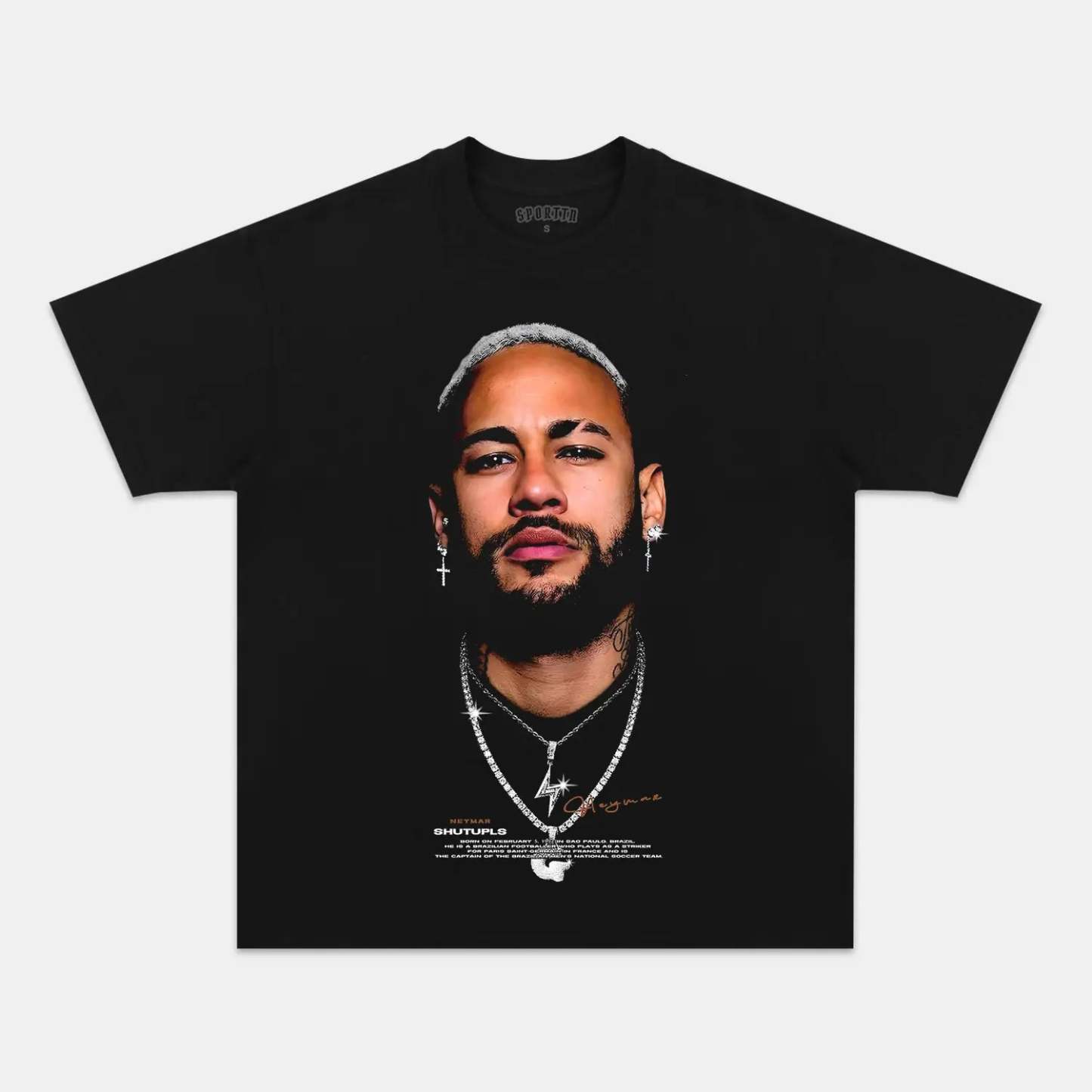 Unisex-Adult Ultra Cotton Washed T-Shirt Graphic NEYMAR TEE (2) 