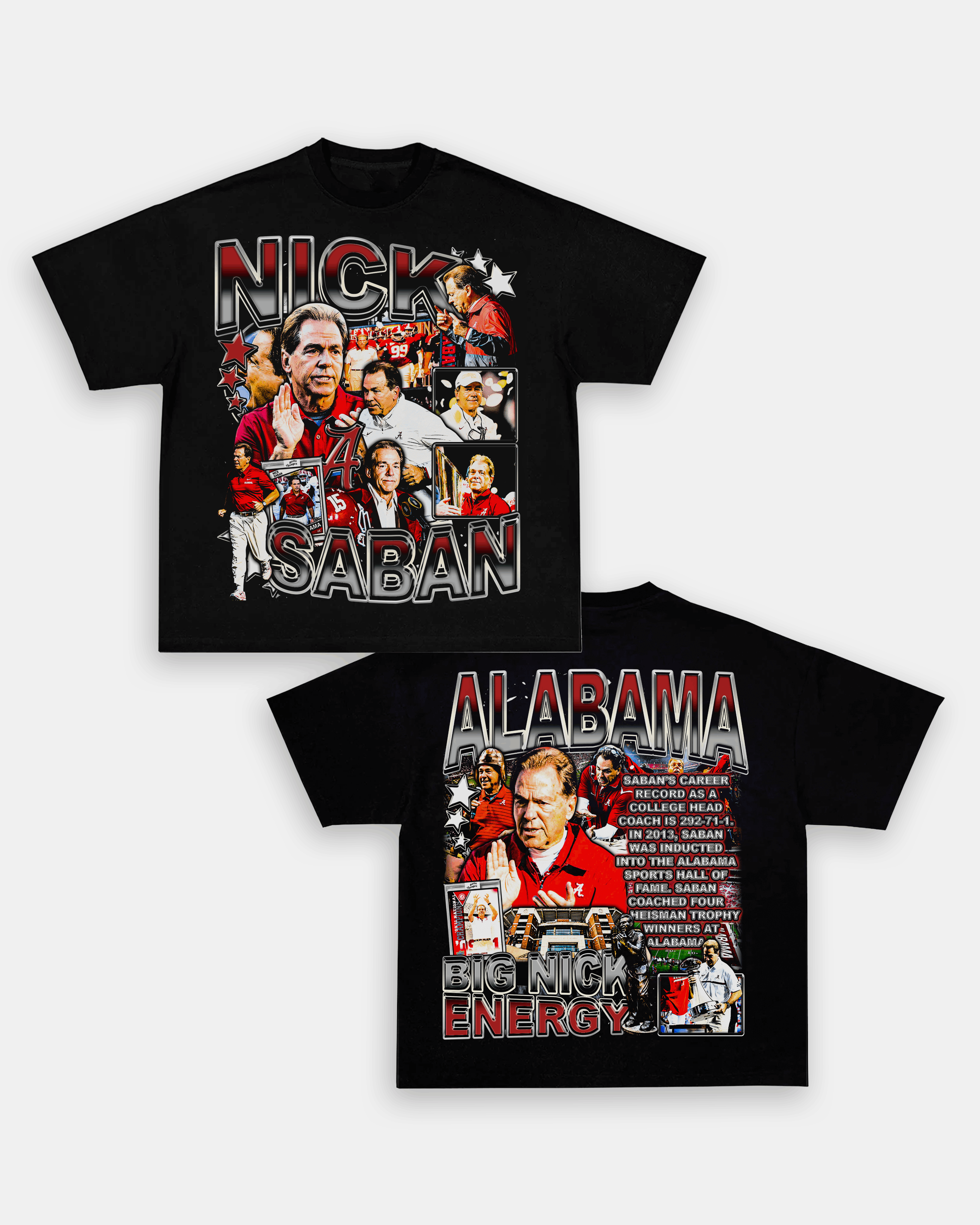 Unisex-Adult Ultra Cotton Washed T-Shirt Graphic NICK SABAN TEE - [DS]