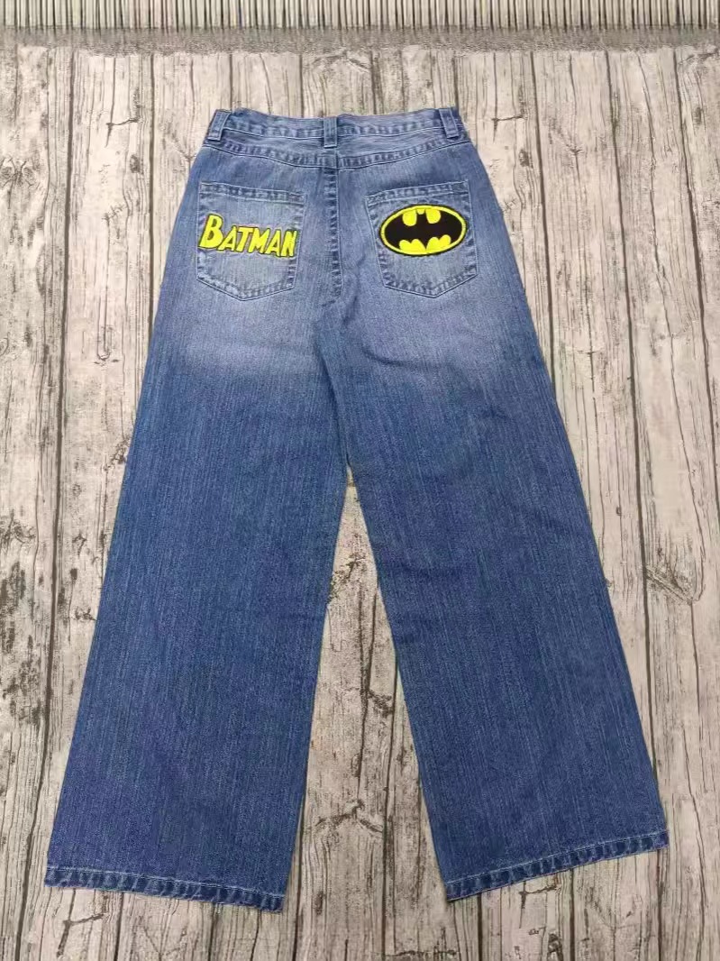 Streetwear Y2K Embroidered Jeans