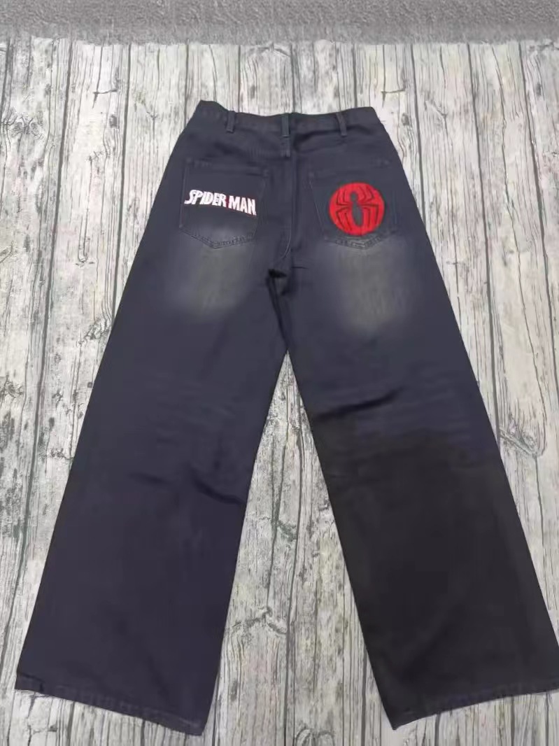 Streetwear Y2K Embroidered Jeans