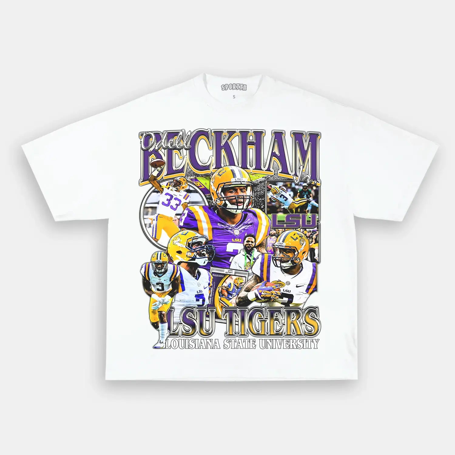 Unisex-Adult Ultra Cotton Washed T-Shirt Graphic ODELL BECKHAM JR - LSU TEE 