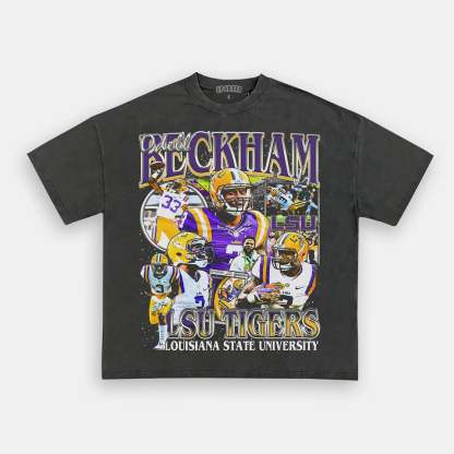 Unisex-Adult Ultra Cotton Washed T-Shirt Graphic ODELL BECKHAM JR - LSU TEE 