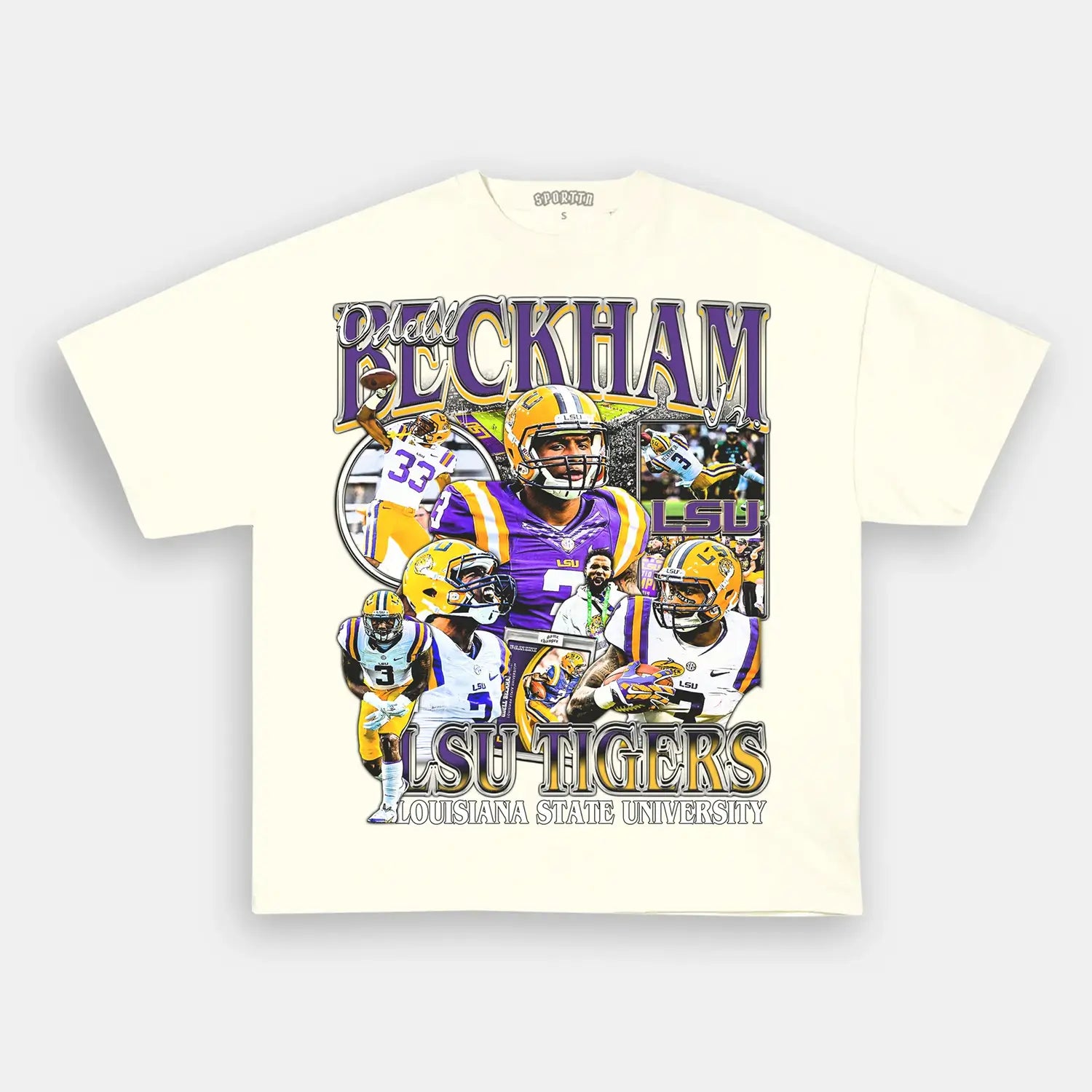 Unisex-Adult Ultra Cotton Washed T-Shirt Graphic ODELL BECKHAM JR - LSU TEE 