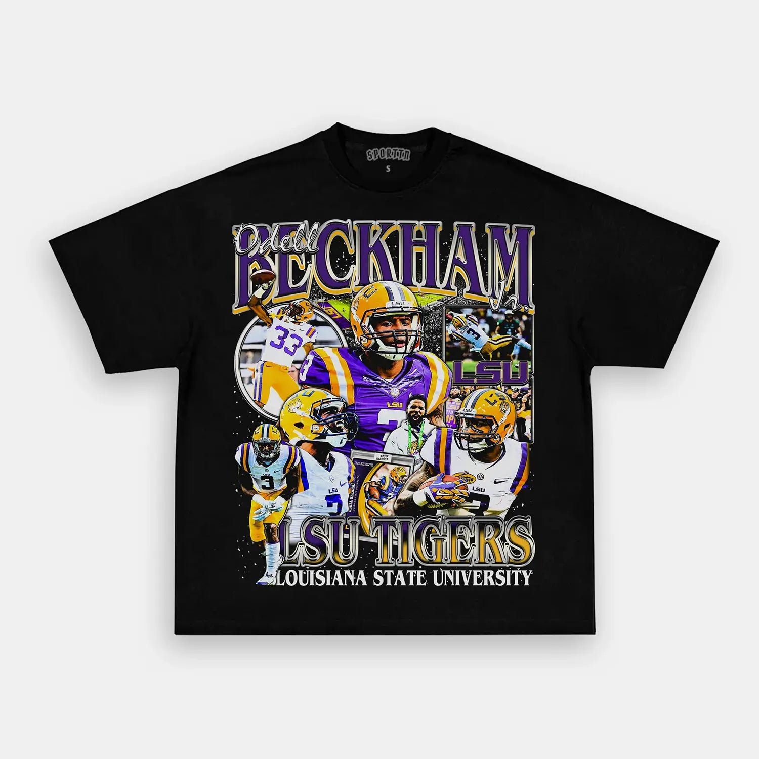 Unisex-Adult Ultra Cotton Washed T-Shirt Graphic ODELL BECKHAM JR - LSU TEE 