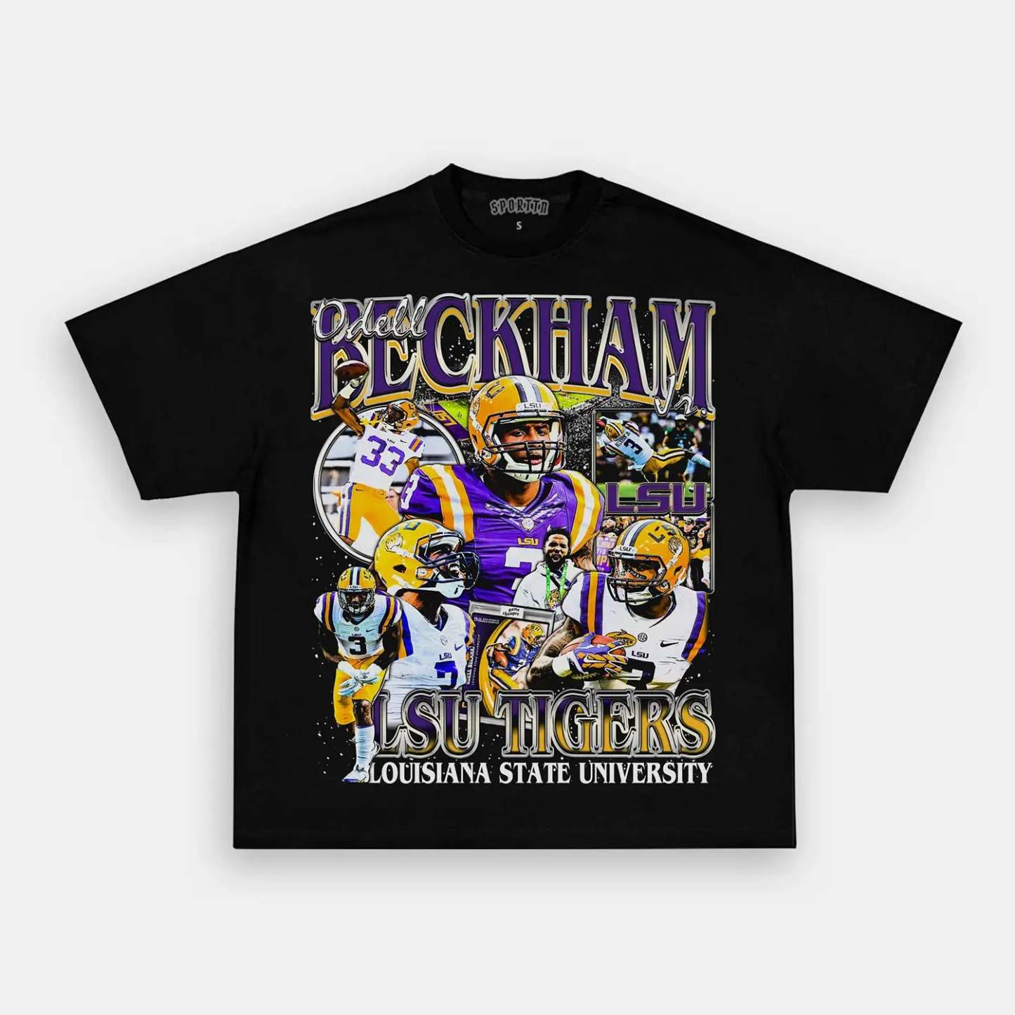 Unisex-Adult Ultra Cotton Washed T-Shirt Graphic ODELL BECKHAM JR - LSU TEE 
