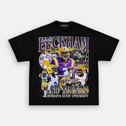 Unisex-Adult Ultra Cotton Washed T-Shirt Graphic ODELL BECKHAM JR - LSU TEE 