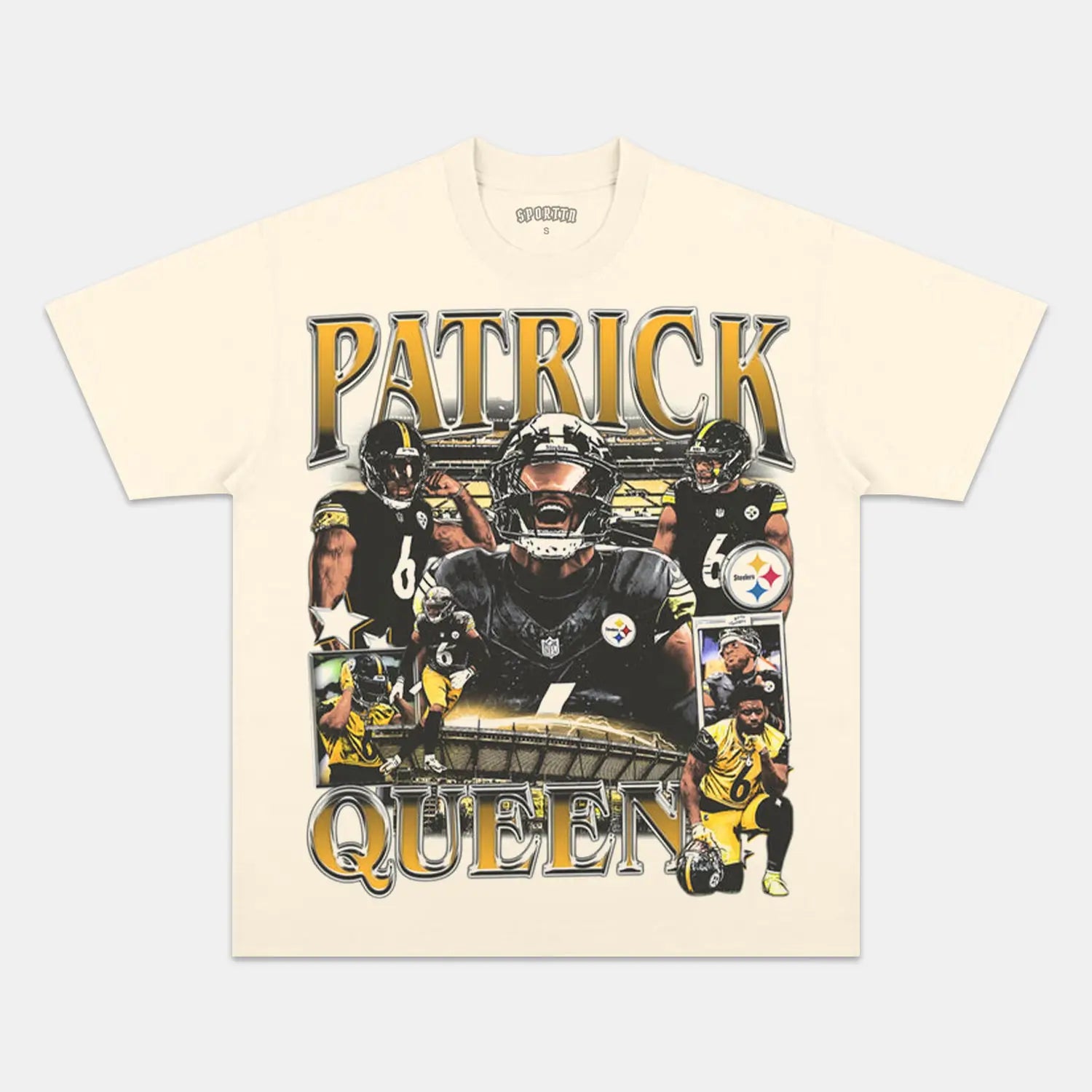 Unisex-Adult Ultra Cotton Washed T-Shirt Graphic PATRICK QUEEN TEE 