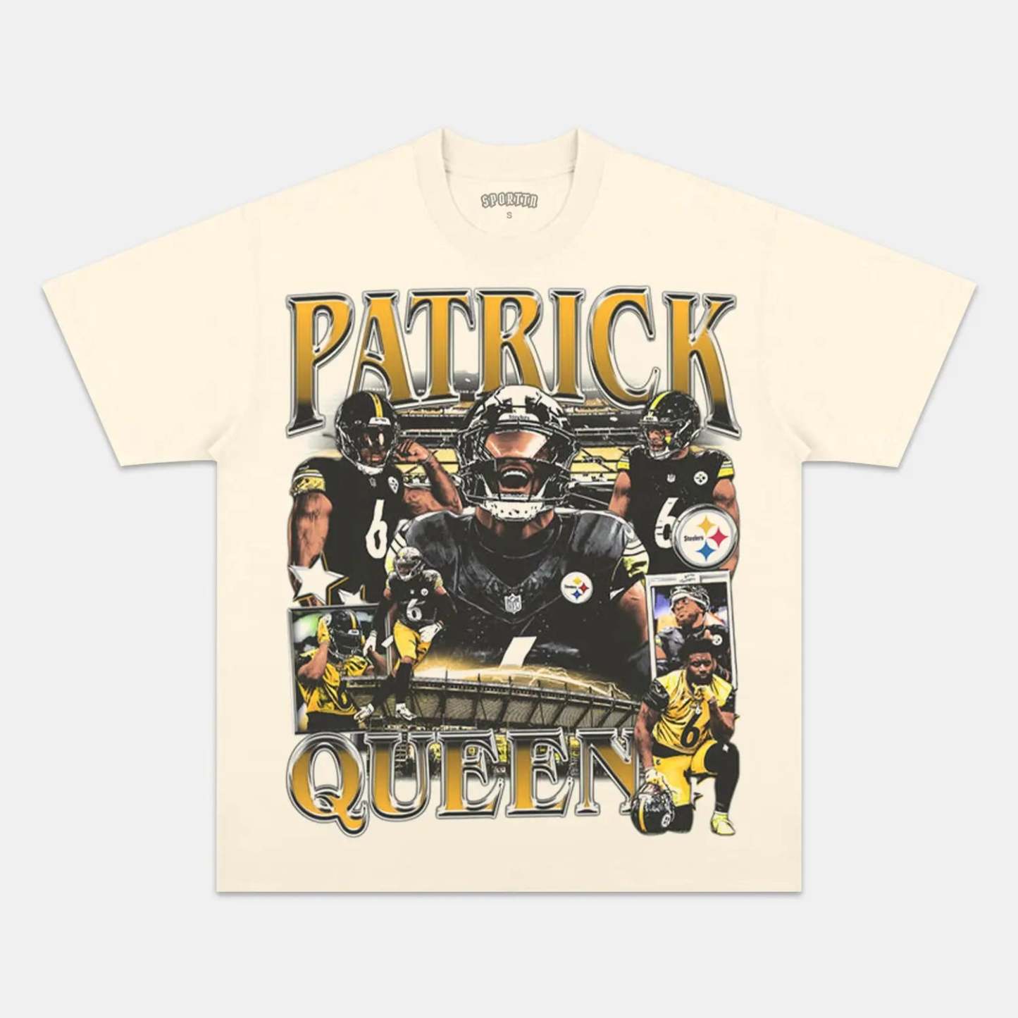 Unisex-Adult Ultra Cotton Washed T-Shirt Graphic PATRICK QUEEN TEE 