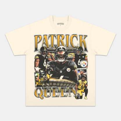 Unisex-Adult Ultra Cotton Washed T-Shirt Graphic PATRICK QUEEN TEE 