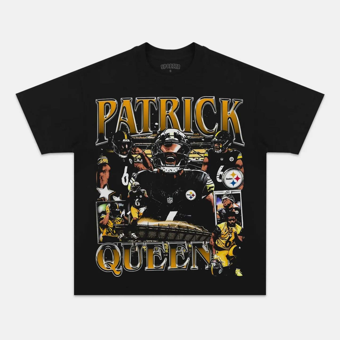 Unisex-Adult Ultra Cotton Washed T-Shirt Graphic PATRICK QUEEN TEE 