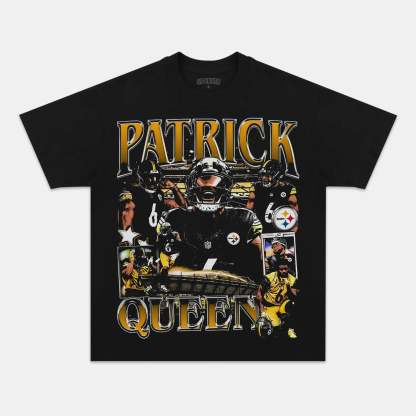 Unisex-Adult Ultra Cotton Washed T-Shirt Graphic PATRICK QUEEN TEE 