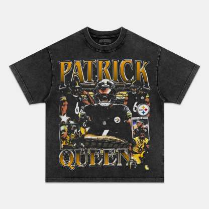 Unisex-Adult Ultra Cotton Washed T-Shirt Graphic PATRICK QUEEN TEE 