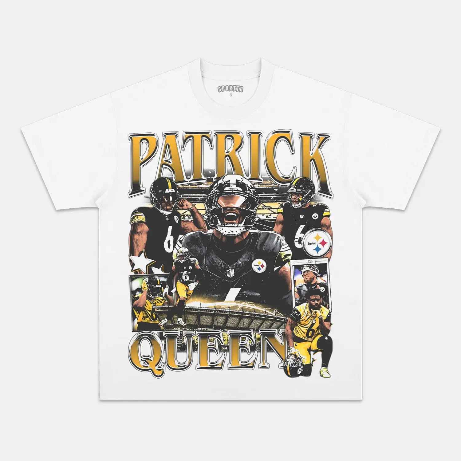 Unisex-Adult Ultra Cotton Washed T-Shirt Graphic PATRICK QUEEN TEE 