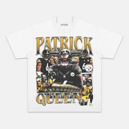 Unisex-Adult Ultra Cotton Washed T-Shirt Graphic PATRICK QUEEN TEE 