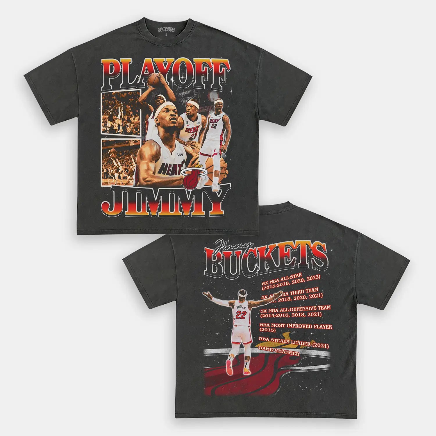 Unisex-Adult Ultra Cotton Washed T-Shirt Graphic  PLAYOFF JIMMY TEE 
