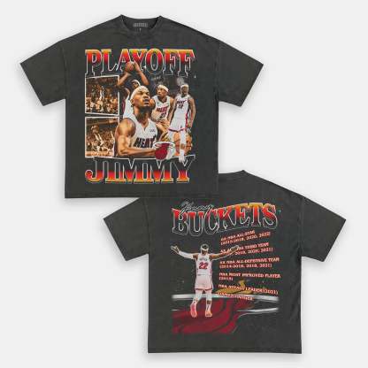 Unisex-Adult Ultra Cotton Washed T-Shirt Graphic  PLAYOFF JIMMY TEE 