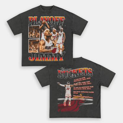 Unisex-Adult Ultra Cotton Washed T-Shirt Graphic  PLAYOFF JIMMY TEE 