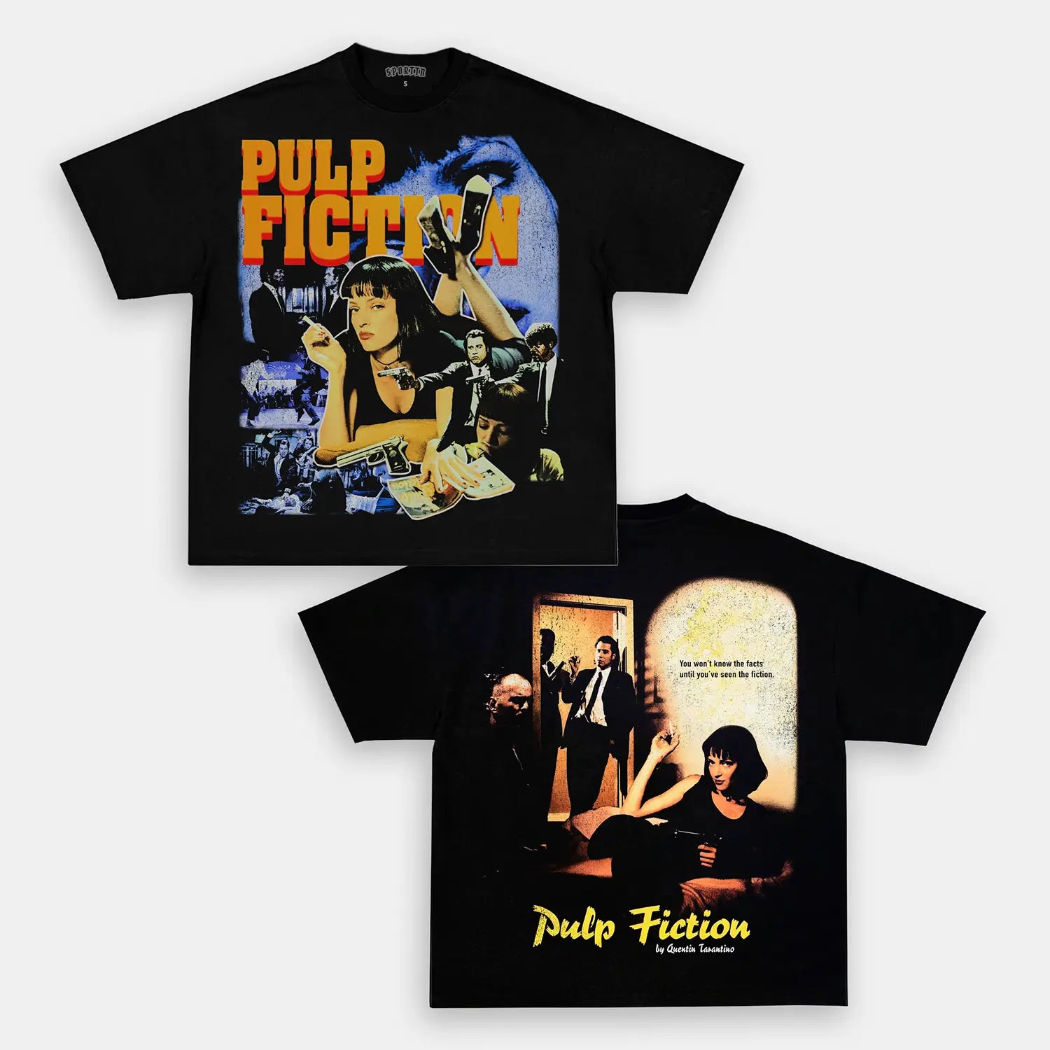 Unisex-Adult Ultra Cotton Washed T-Shirt Graphic PULP FICTION TEE 