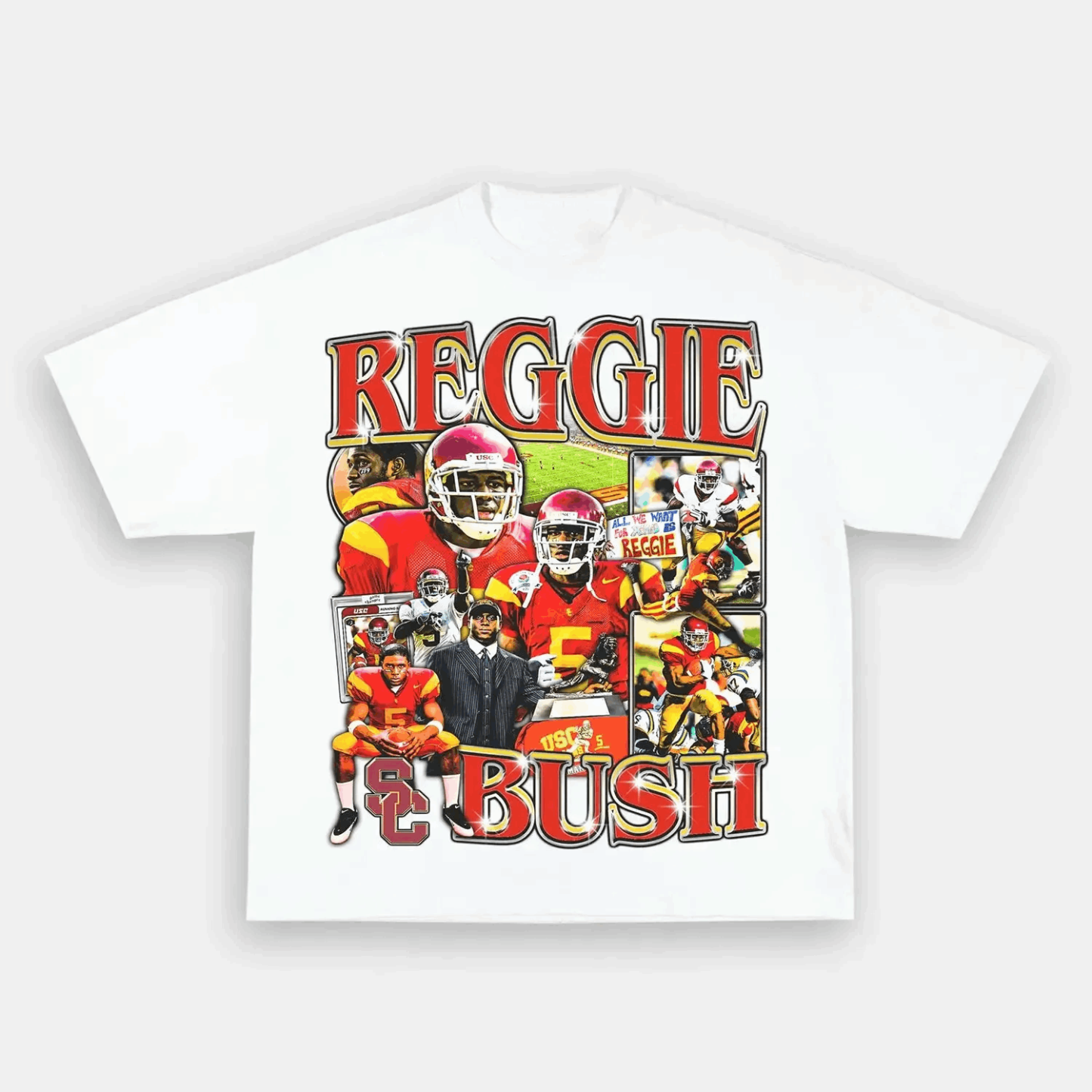 Unisex-Adult Ultra Cotton Washed T-Shirt Graphic REGGIE BUSH USC TEE 